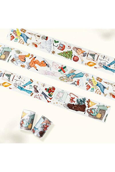 İthal K5-100cm Fireside Tales kendinden kesimli pet tape