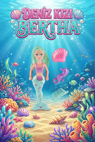 craftivio Bertha Hareketli Eklemli Deniz Kızı Oyuncak Bebek Seti (15 cm) - Ta...