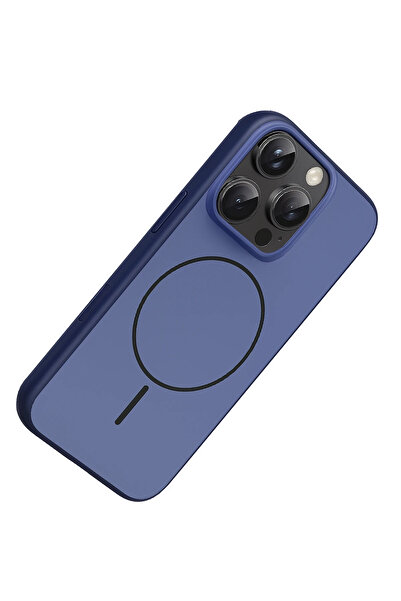 Fuchsia Apple iPhone 16 Pro Max Neva Magsafe Compatible Cover - Navy Blue