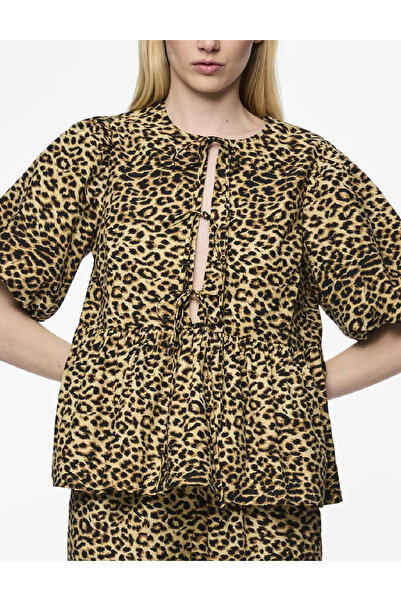 PIECES Blouse, Animal print