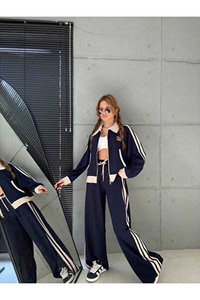 bonibon butikk Women's Quality Luxury Clothing Wide Leg Bottom Top Set