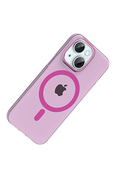 Fuchsia Apple iPhone 14 Pc Blank Magsafe Compatible Cover - Pink