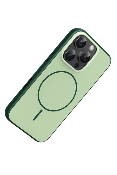 Fuchsia Apple iPhone 16 Pro Max Neva Magsafe Compatible Cover - Dark Green