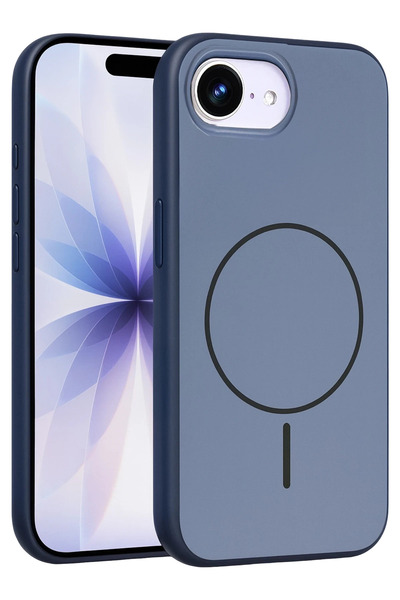 Fuchsia Apple iPhone 16E Neva Magsafe Compatible Cover - Navy Blue