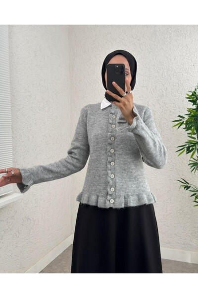 HİJABAYA Ζακέτα με κουμπιά και βολάν στο μπροστινό μέρος και στη φούστα