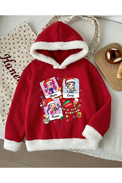 Touz Moda Χριστουγεννιάτικο φούτερ K-Pop Demon Hunterx Bold Young με κουκούλα