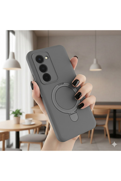 TechTrove حافظة هاتف شاومي ريدمي 15 بتصميم ناعم مع حلقة ماجسيف وغطاء مخملي داخلي