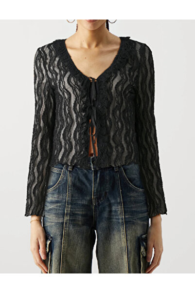 PIECES Blouse, Black