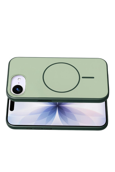 Fuchsia Apple iPhone 16E Neva Magsafe Compatible Cover - Dark Green