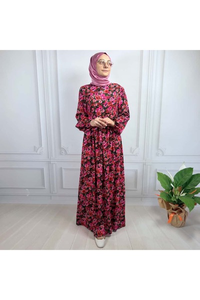 Mersha Collection Mersha Viskon Yazlık Emzirme Elbisesi - Lohusa Anne Kıyafeti