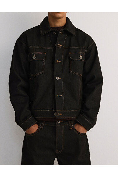 Reserved Oversize Jacket, Dark Brown