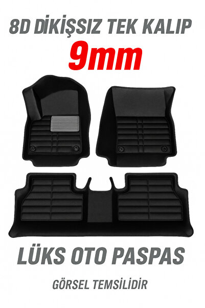 TROBUS Renault Clio 5 2019 ve Sonrası 8D Dikişsiz Tek Kalıp 9mm Lüks Oto Paspas