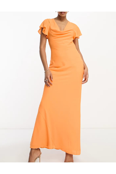 Evendi Long dress, Orange