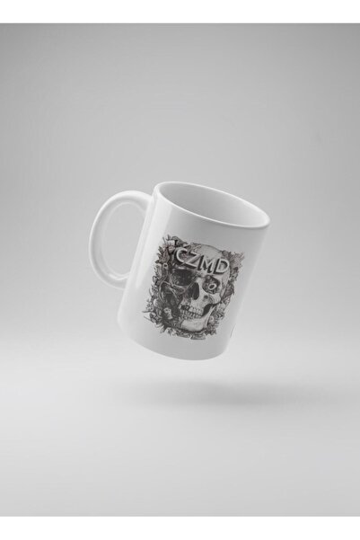 CZMD Urban Skull Porselen Kupa – Şehir Tarzı Kurukafa Baskılı Mug
