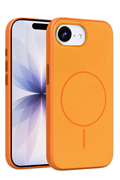 Fuchsia Apple iPhone 16E Neva Magsafe Compatible Cover - Orange