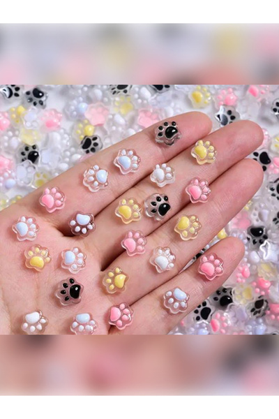 Umut Set de 10 figurine mini cu labe de pisică care strălucesc în întuneric, ...