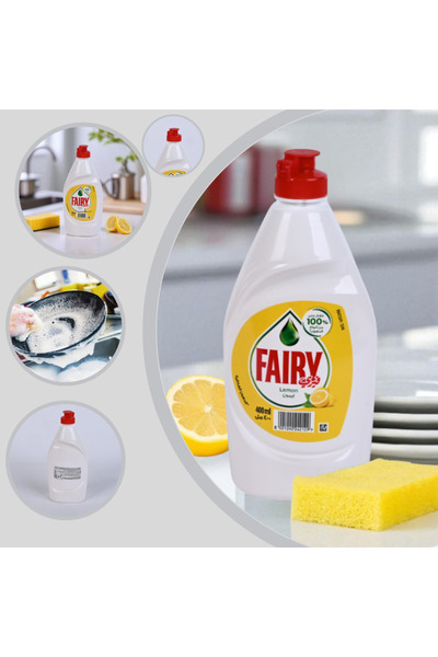 Fairy صابون سائل غسيل الصحون برائحة الليمون من فيري، 400 مل *5 حبه