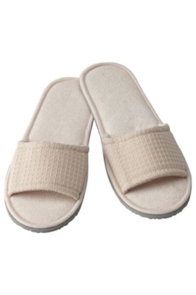 OEM Home Slippers, Unisex L-XL, Indoor, Polyester, Soft Foam Filling, Beige