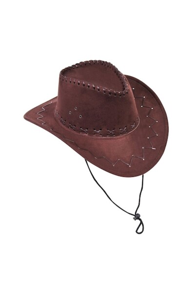 YUPY Cowboy Disguise Hat with Artificial Leather Brim