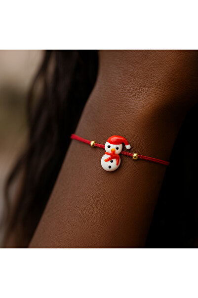 PaminBags Aksesuar Glass Snowman Figured Rope Bracelet Lns0053