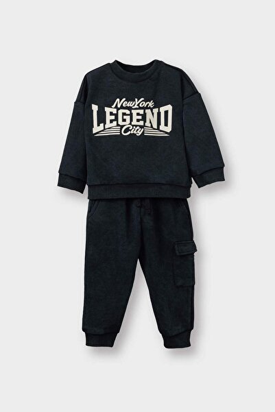 DeFacto Set de cu imprimeu piese Baby Boy Slogan G5132A525WN