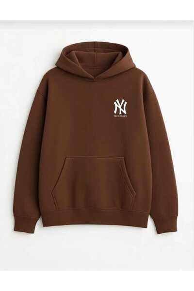 woonkey Unisex Oversized Hooded Sweat | Winter Thick Fabric | Soft Fleece Underwear | 2 Colors – Beige / Brown