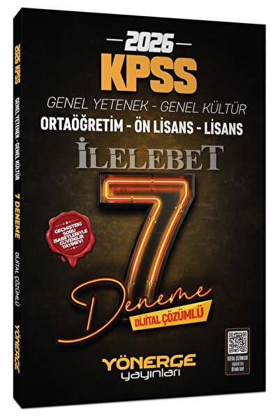 Yönerge Yayınları Yönerge 2026 KPSS Genel Yetenek Genel Kültür İlelebet 7 Den...