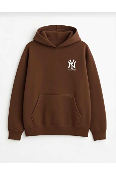 woonkey Unisex Oversized Hooded Sweat | Winter Thick Fabric | Soft Fleece Underwear | 2 Colors – Beige / Brown