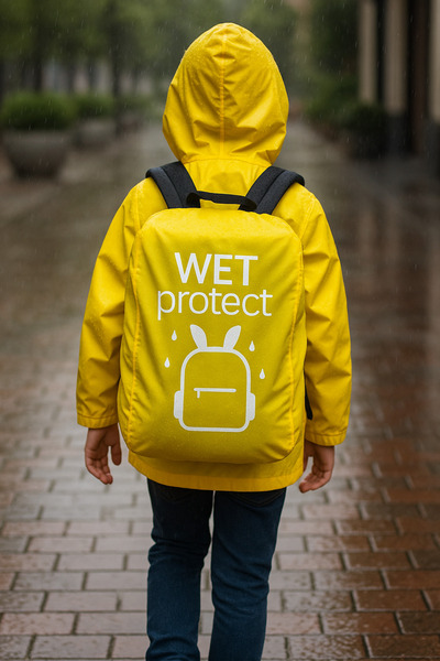 OEM Waterproof cover for children's school bags, reliable protection from rain and snow, increased visibility