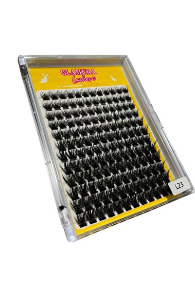 Glamura Lashes Изкуствени мигли снопчета – копринени екстеншъни, модел L23, л...