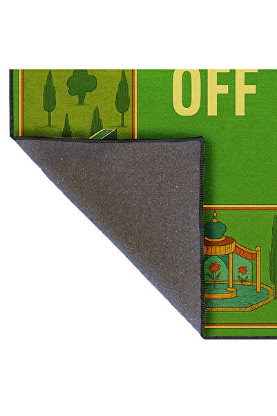 Rugs Modern Halı MOSSO Keep Off Υφαντό Διακοσμητικό Χαλί με Γραπτό Σχέδιο και...