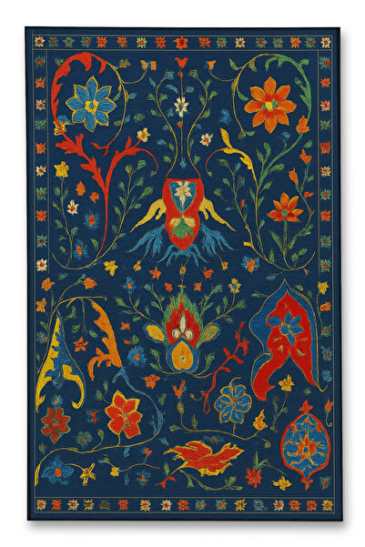 Rugs Modern Halı MOSSO Μοντέρνο Διακοσμητικό Χαλί με Θέμα Ναυτικό Μπλε, Υφαντ...