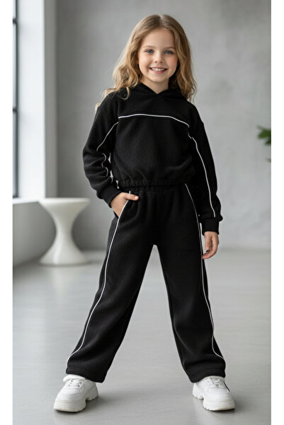 Calisa Winter Girl's Hooded Fleece Tracksuit Set