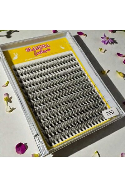 Glamura Lashes False Eyelashes Tufts – Silk Extensions, Model 20D, Easy Application
