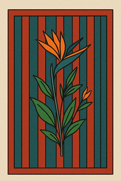 Rugs Modern Halı MOSSO Ρετρό Χαλί με Λεπτομέρεια Λουλουδιών και Υφαντή Βάση, ...