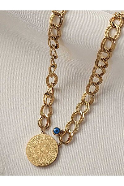 ZÜLİSCH قلادة توجرا ستيل سلسلة درب التبانة ذهبية 316L