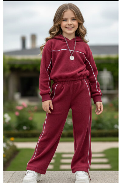 Calisa Winter Girl's Hooded Fleece Tracksuit Set