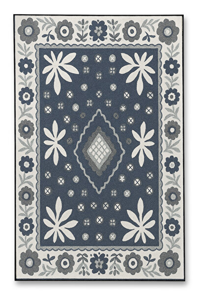 Rugs Modern Halı Mosso Laci Theme Floral and Diamond Pattern Woven Base Moder...
