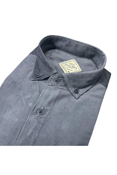 EREN STYLE Velvet 100% Cotton Long Sleeve Anti-Sweat Shirt (Slim Fit Patterns)