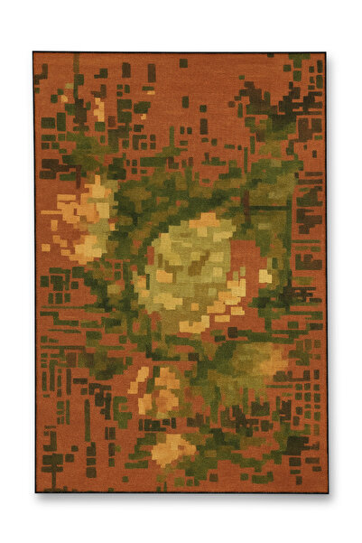 Rugs Modern Halı MOSSO Μπλε Μωβ Αποχρώσεις Έθνικ Λουλούδια με Σχέδιο Υφαντή Β...