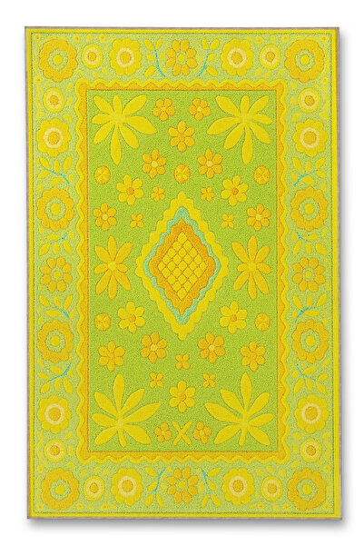 Rugs Modern Halı MOSSO Πράσινο Θεματικό Χαλί με Λουλούδια και Διακοσμητικά Σχ...