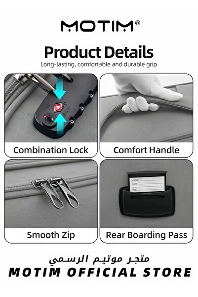 MOTIM Expandable Oxford Cloth Travel Luggage Softside Lightweight Durable Suitcase