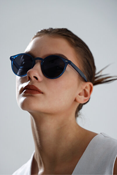 miii Unisex Oval Blue Uv Protection Retro Modern Sunglasses