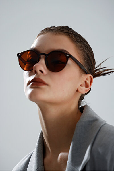 miii Unisex Oval Brown Uv Protection Retro Modern Sunglasses