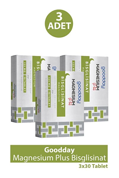 ASFSTORE Goodday Magnesium Plus Bisglisinat 30 Tablet 3 Adet