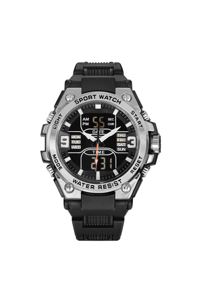 shiyunmei Multifunctional Dual Display Watch Fashion Trendy Sports Glow-in-the-Dark Electronic Watch