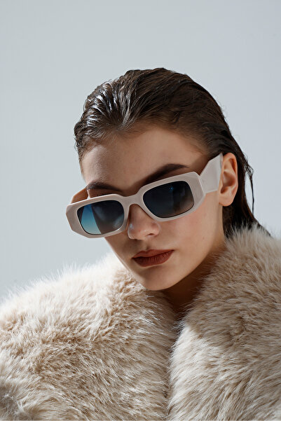 miii نظارات كريمية سميكة مربعة الشكل بإطار ريترو عتيق للجنسين مع حماية من الأ...