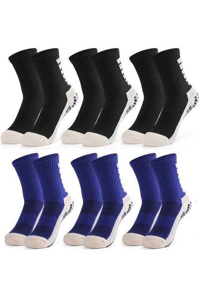 Generic 6 Pairs Men's Anti Slip Football Socks