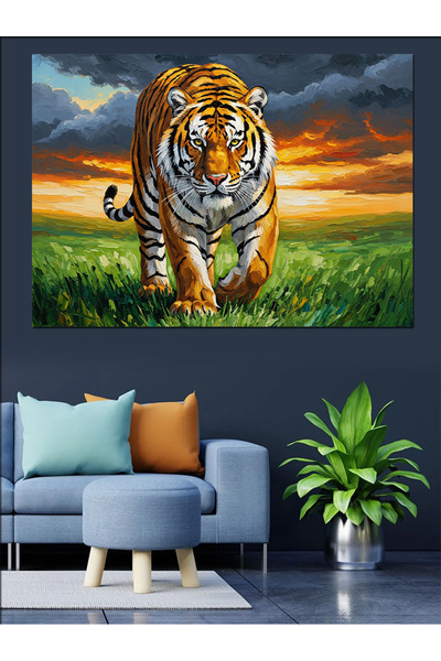 KanvasSepeti În apnea apusului soarelui, pictură în ulei de înaltă calitate, ...