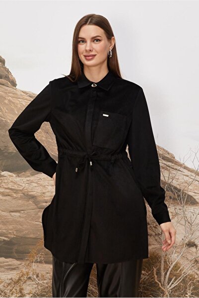 Alvina Velvet Tunic with Waist Tie 46245